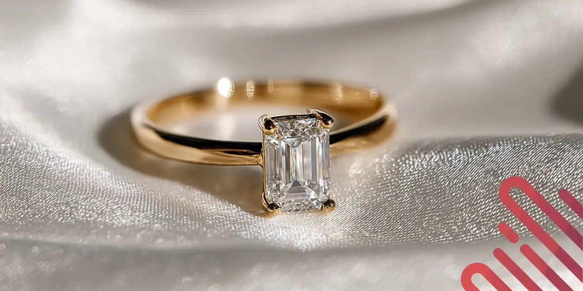 anillo con corte diamante