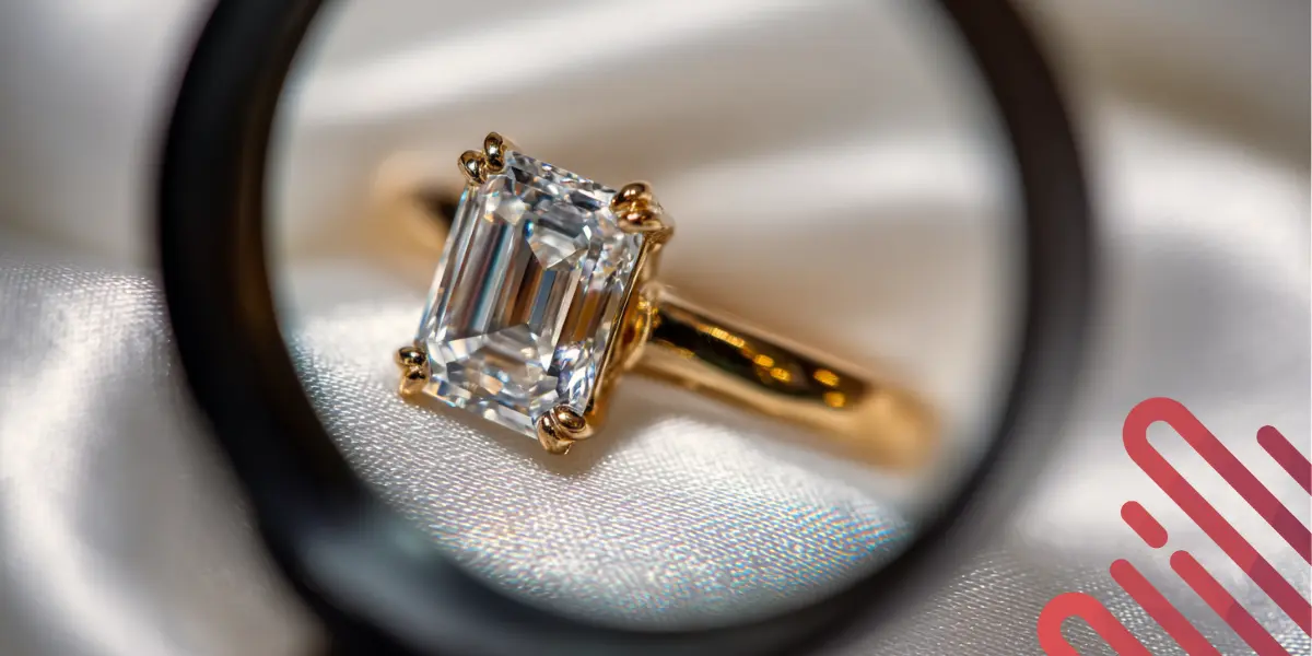 anillo de corte esmeralda